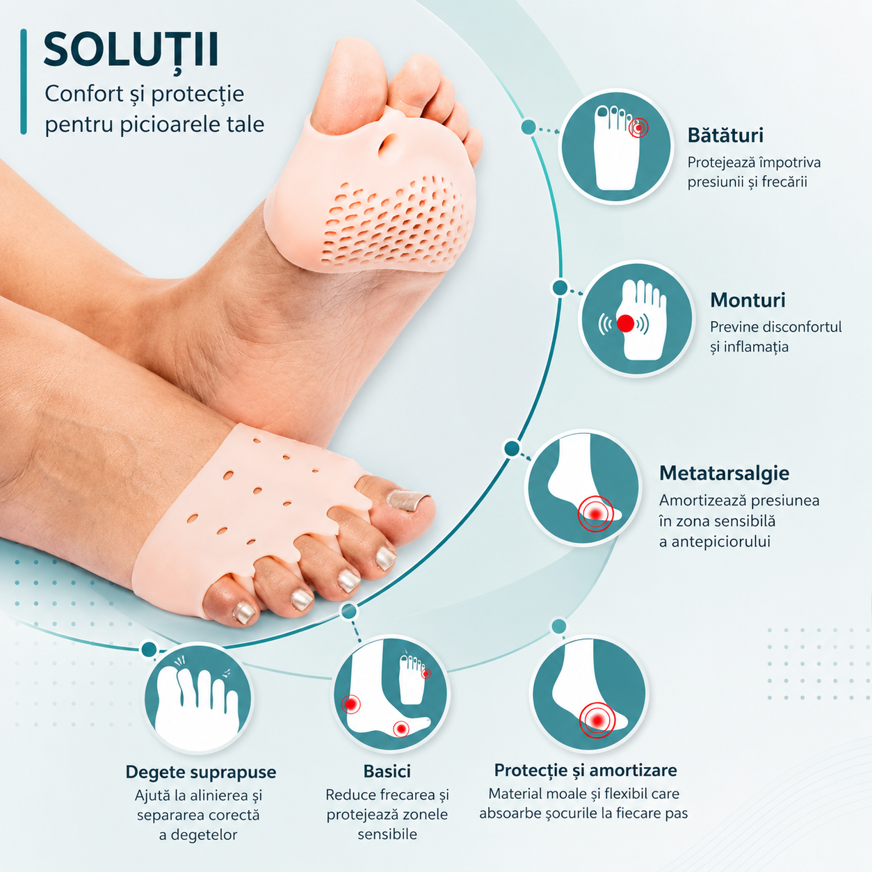 Corectoare Terapeutice cu separator de degete PharmaToe