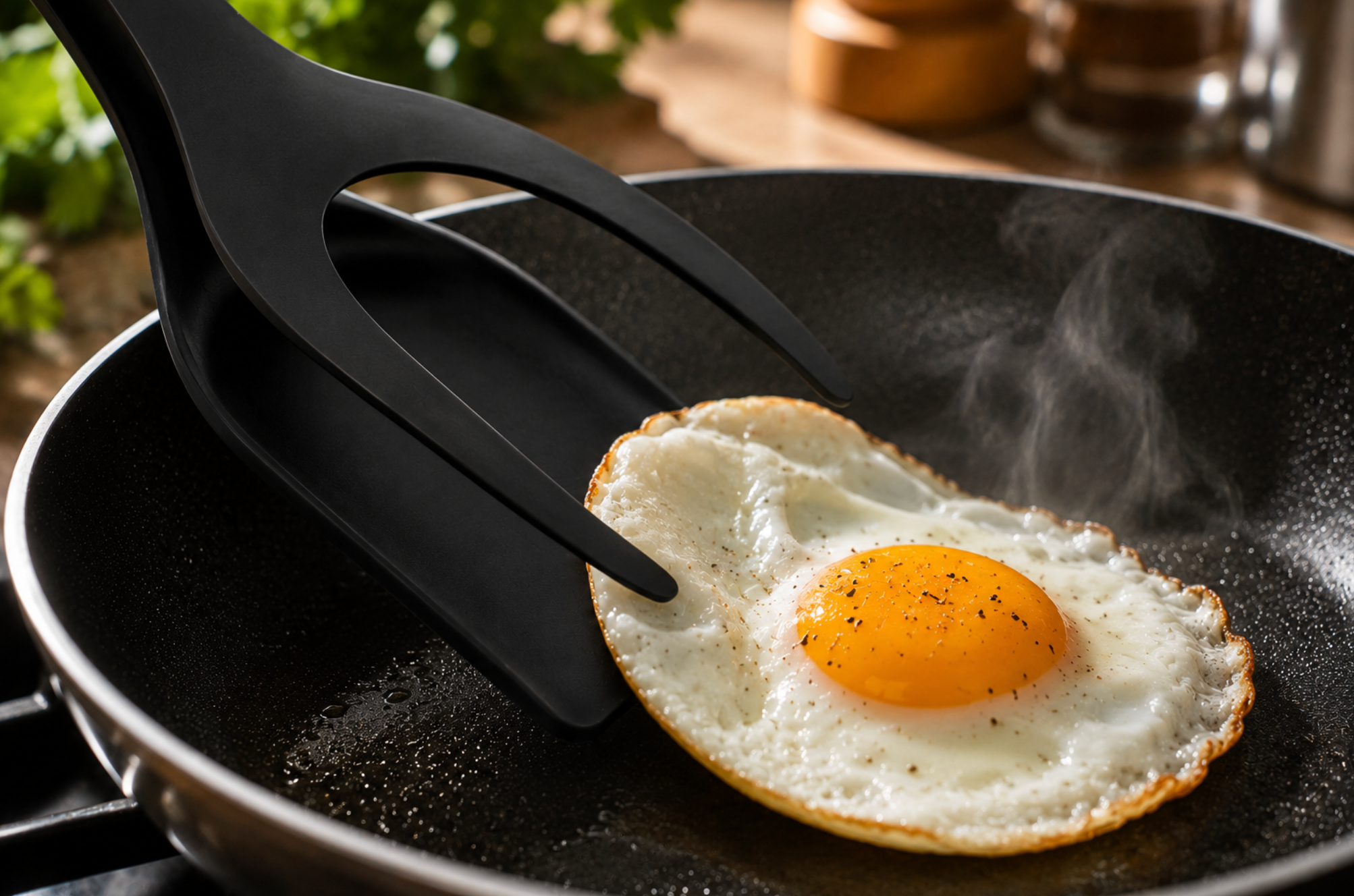 Spatula 2-în-1 – Prinde, Întoarce și Servește cu Ușurință! 🍳