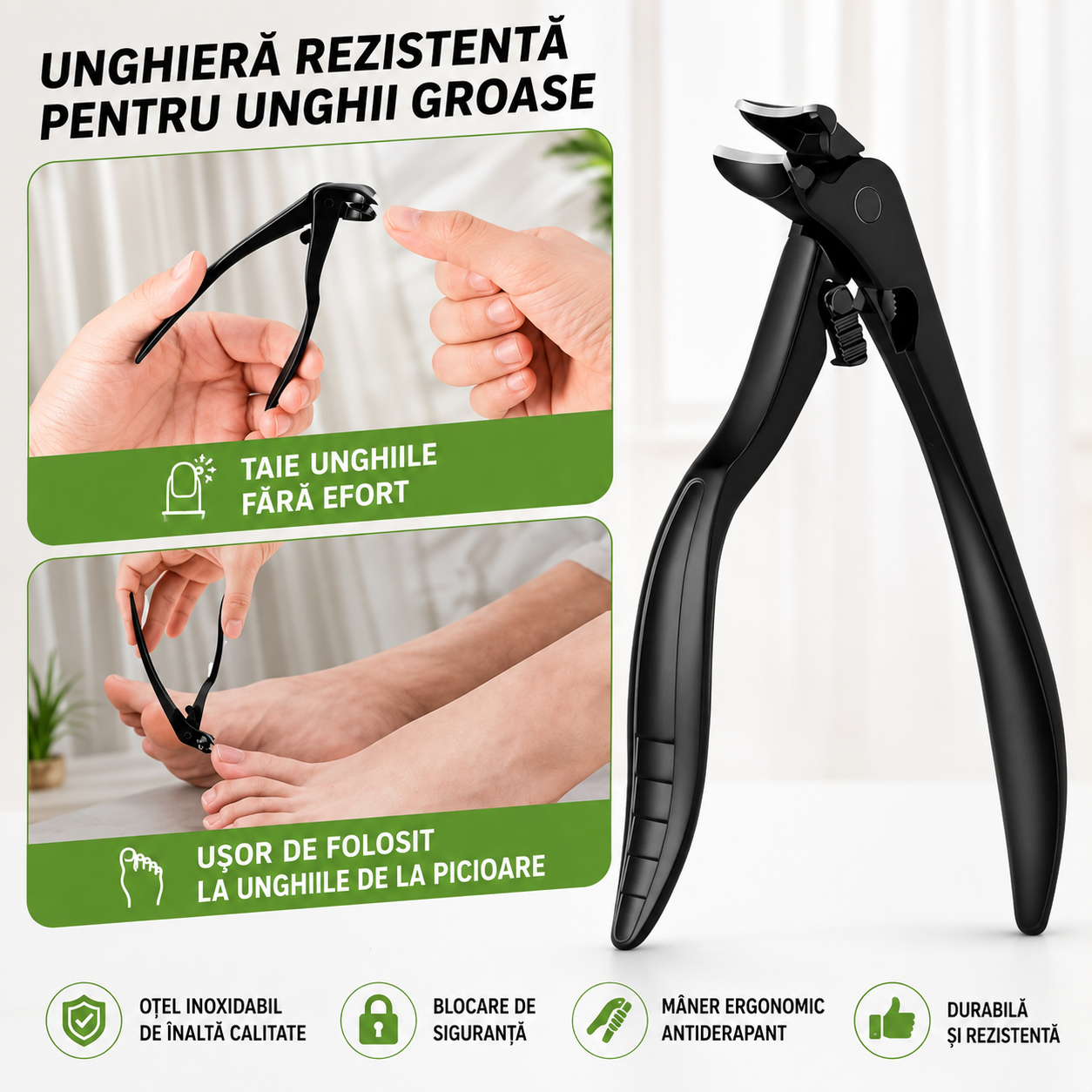 Unghieră Profesională cu Mâner Lung – Tăiere Ușoară și Precisă