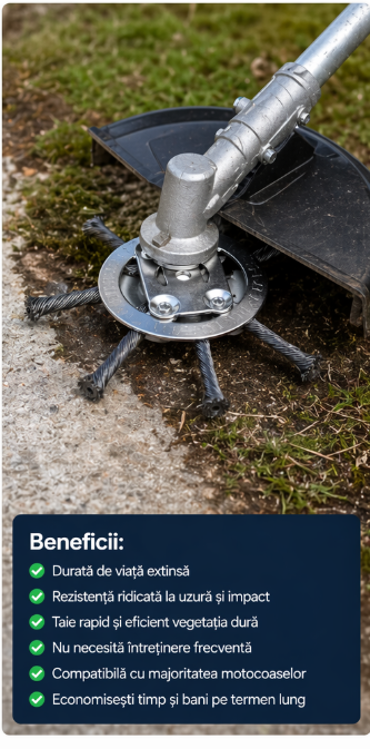 Cap Metalic Ultra-Rezistent pentru Motocoasa
