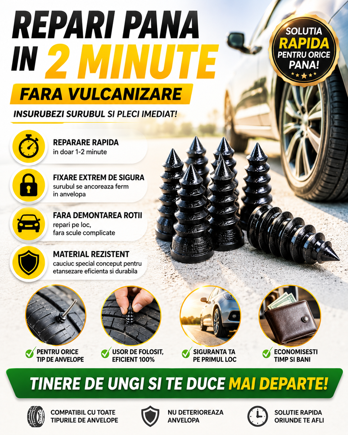 Kit reparare pana auto
